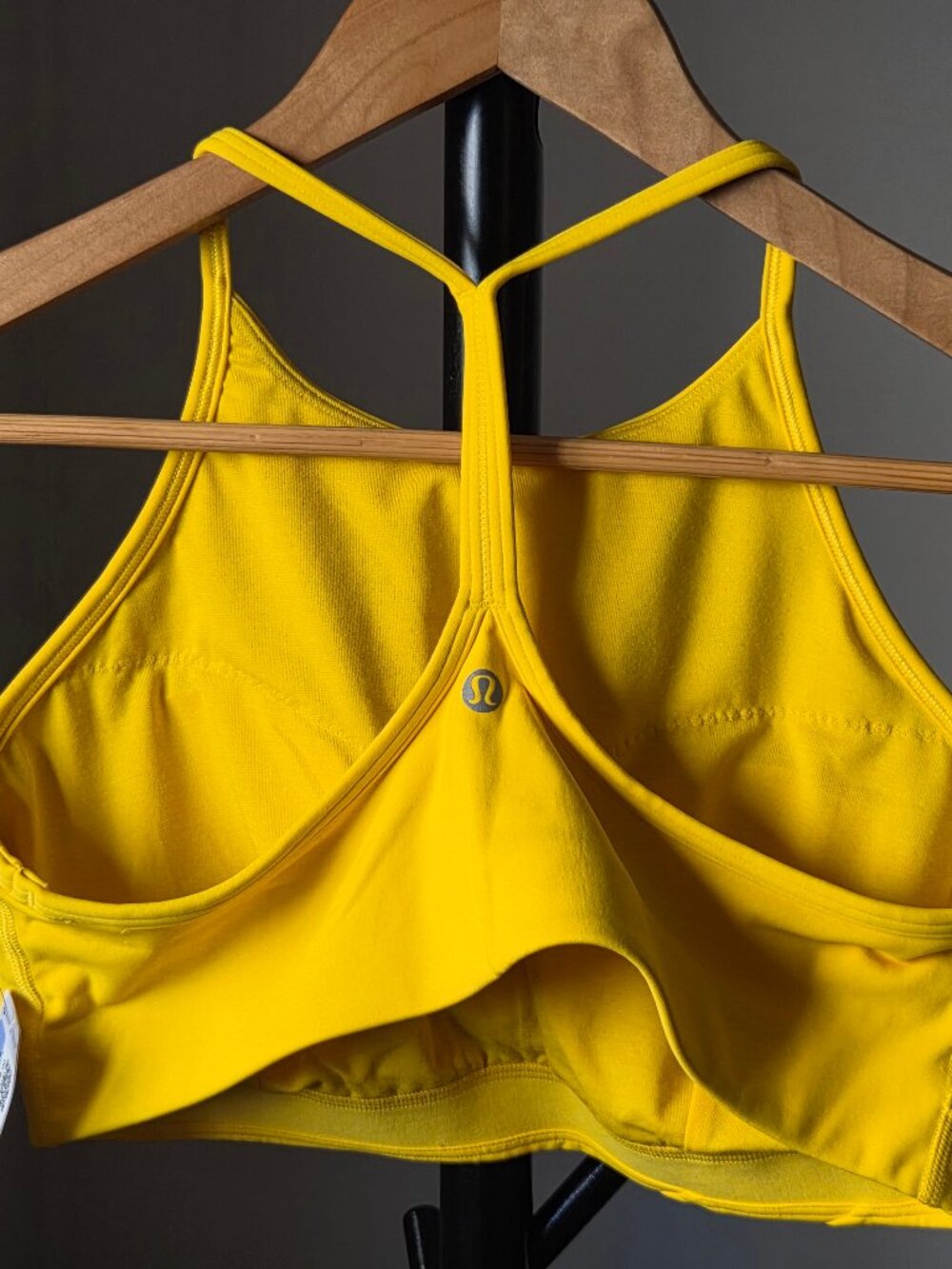 NWT LULULEMON Flow Y Wrap-Front High Neck Longline Sports Bra 10 Yellow Yoga - Picture 2 of 4